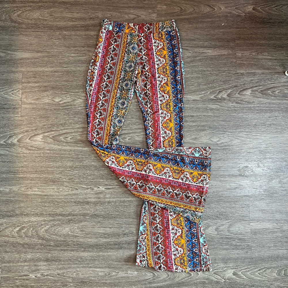 Printed Flare Pants